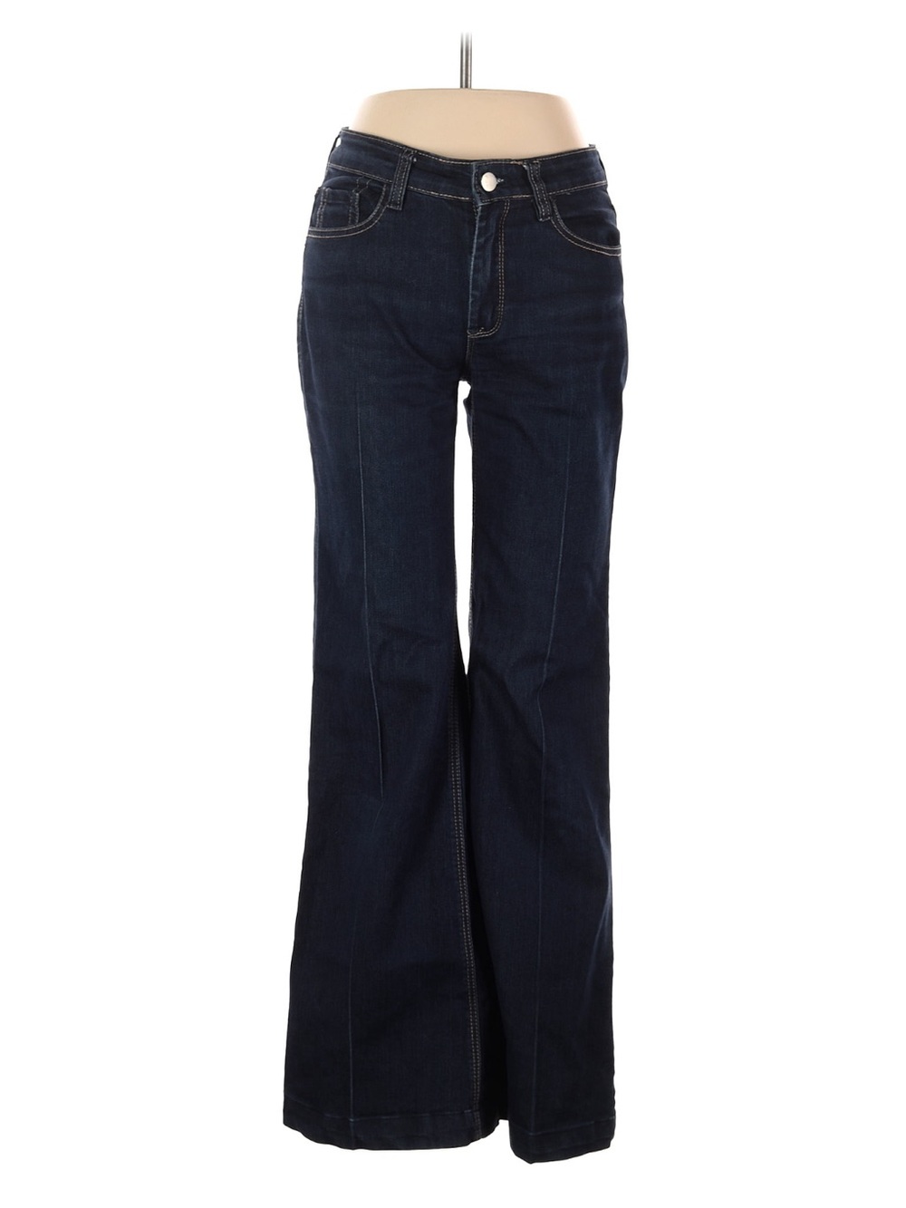 Boston Proper Women's Dark Blue Flare Jeans
